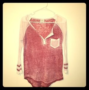 Maroon and White, Thin Shirt